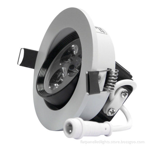 Dimmable 3watt Recessed Led Downlight 270lm For Office , Market , Hospital